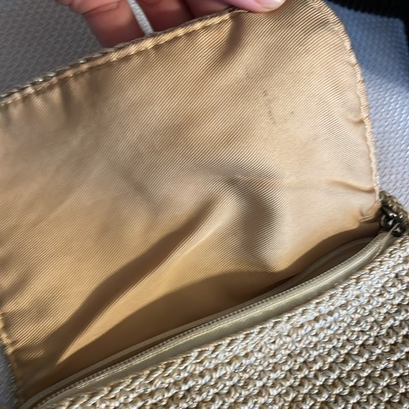 The Sak womens purse crossbody bag knit tan with metalic neutral lightweight - Picture 7 of 10